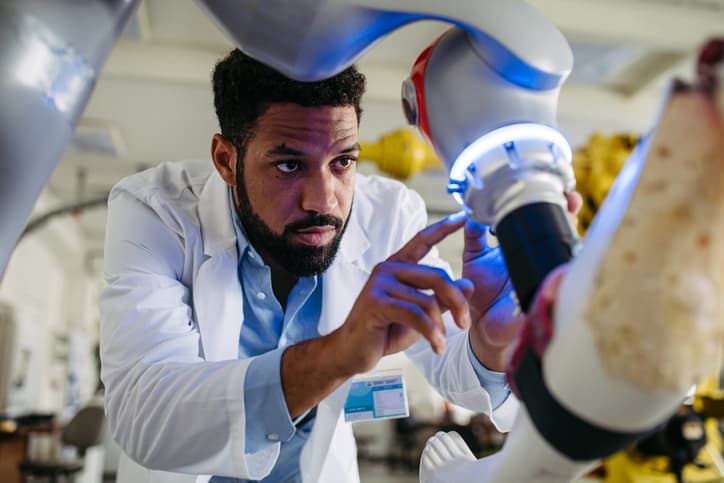 An engineer in a lab.