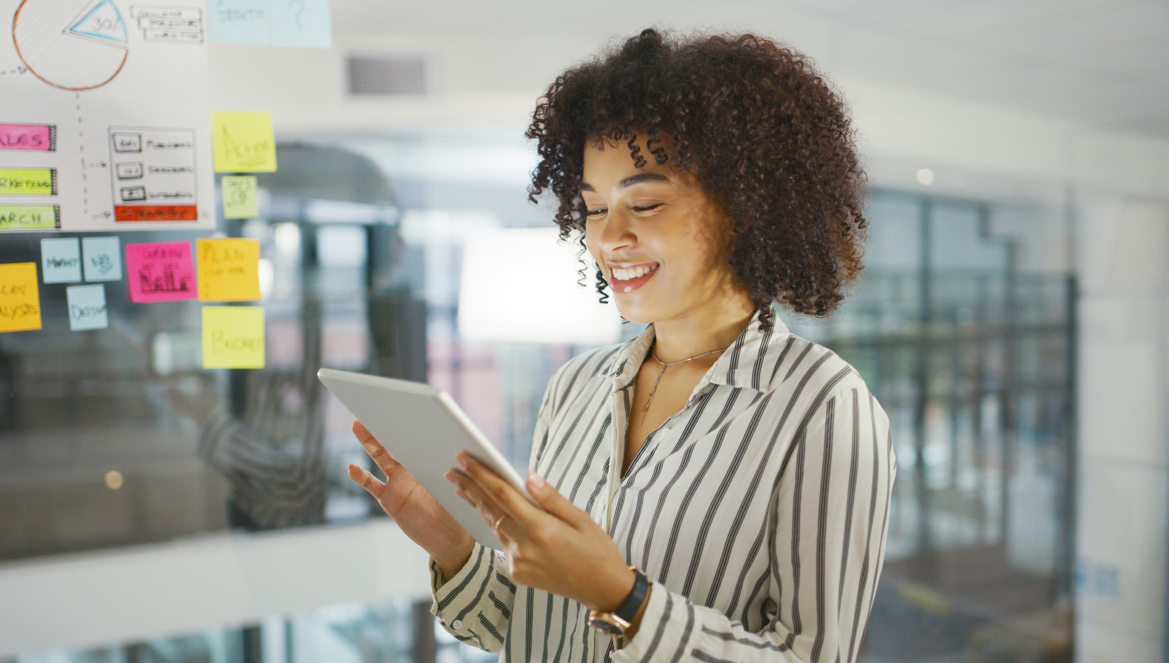 Businesswoman using a digital tablet